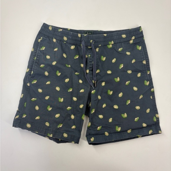Bixby Nomad Other - Bixby Nomad Mens Avocado Print Shorts Cotton & Spandex Blend Size 33
